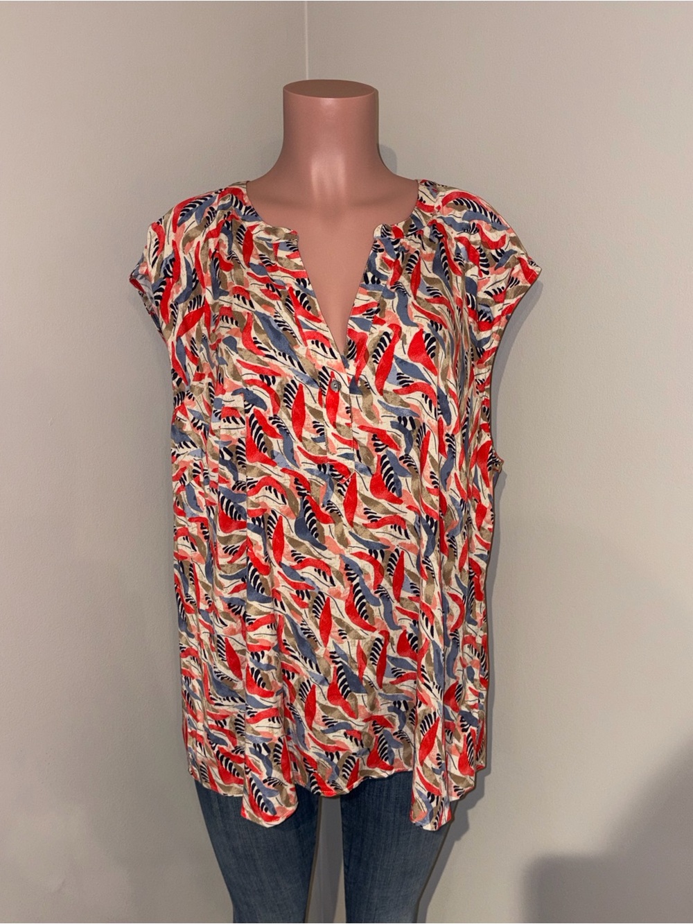 NIC+ZOE Women's Coral Waves Live in Tank. 2X. NWT